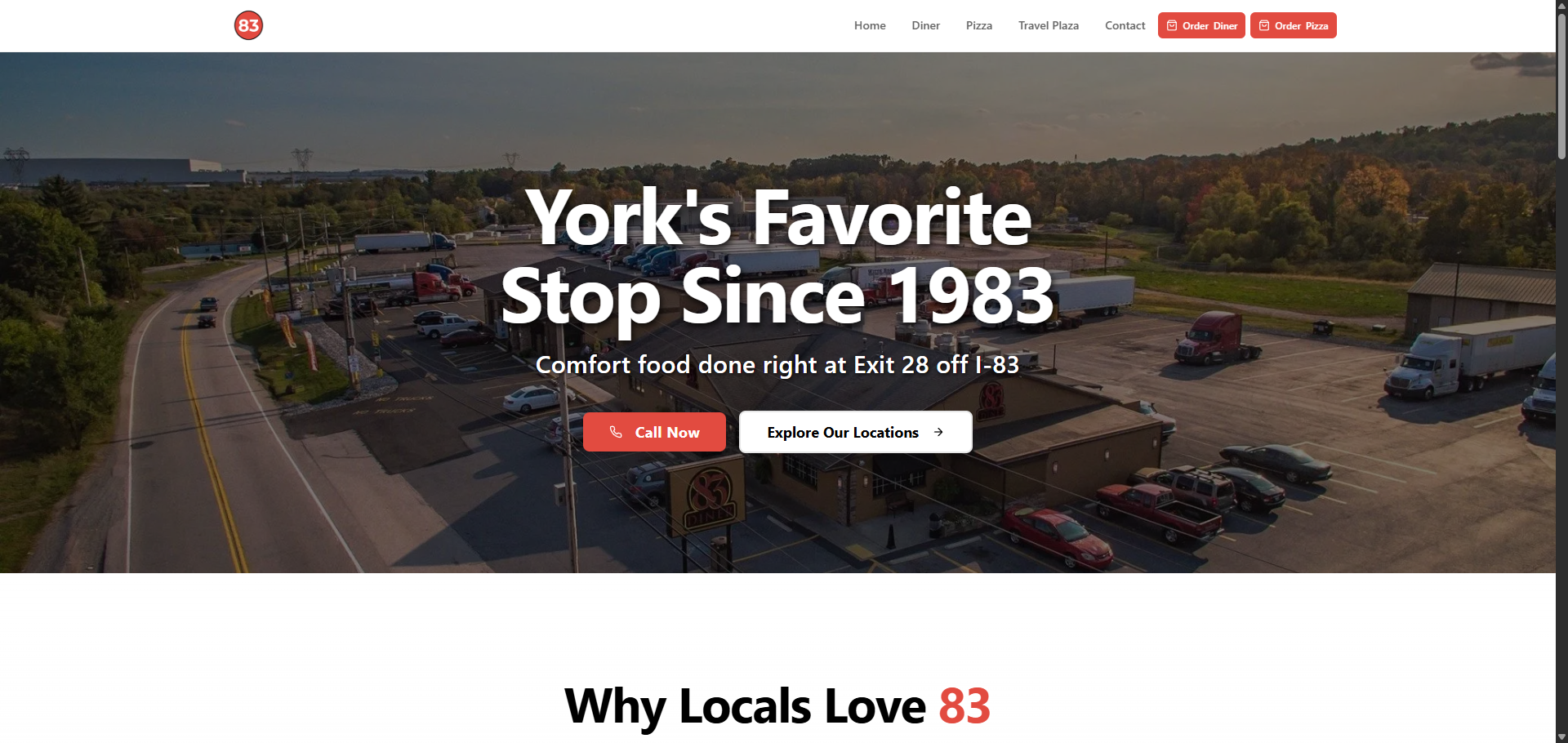 83 Diner Website